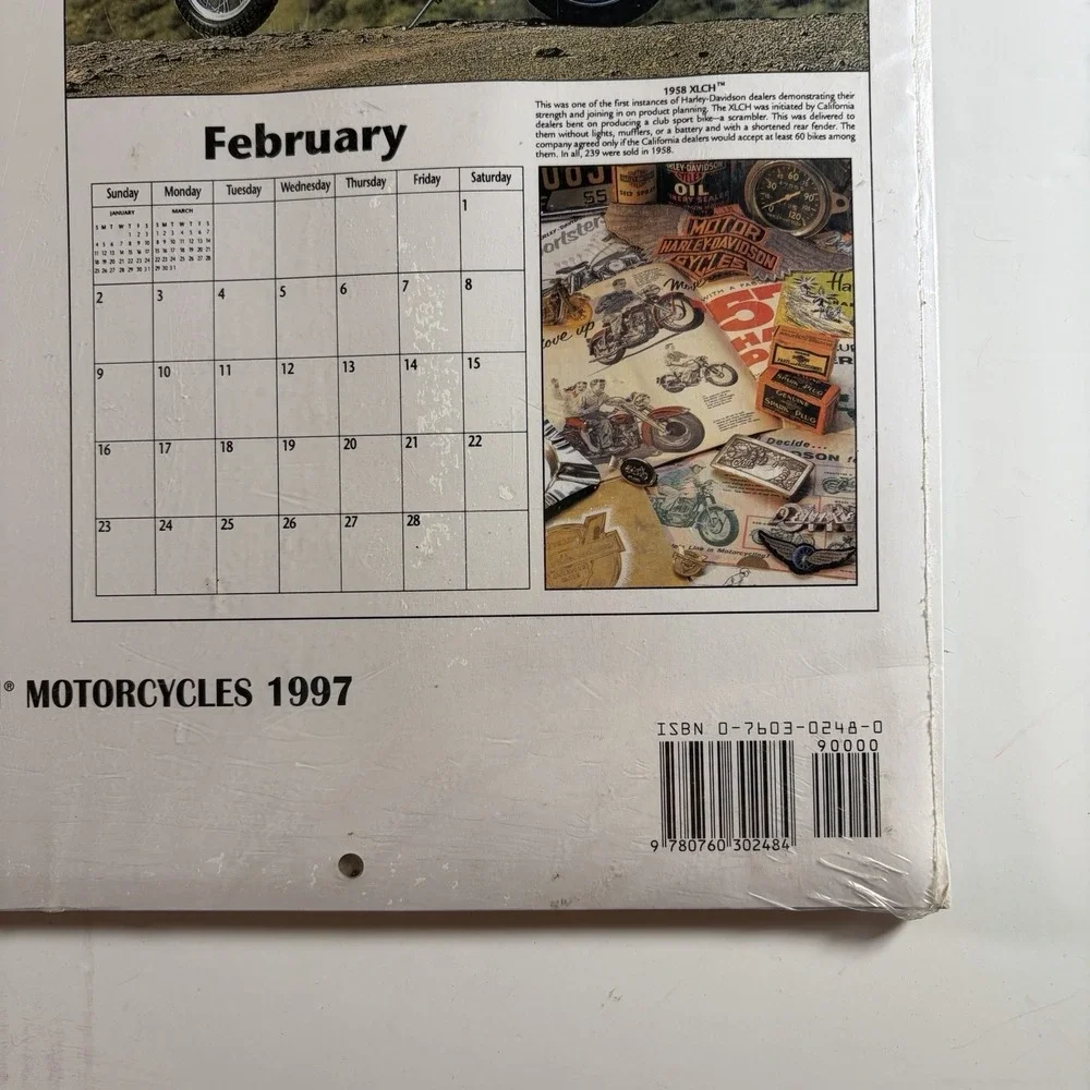 VTG The Big Calendar of Harley-Davidson Motorcycles 1997 Sealed